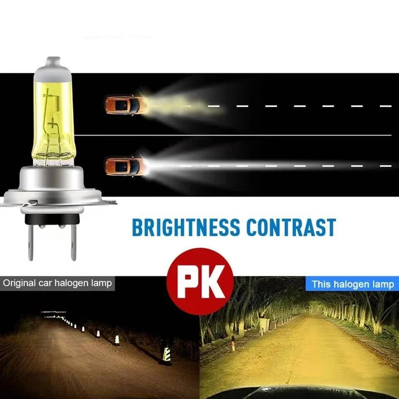 H8 Halogen Fog Light Bulbs – 3000K Yellow Automotive Headlight Replacement