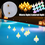 Floating LED Tea Lights – Waterproof Flameless Candles for Pool Party Decor