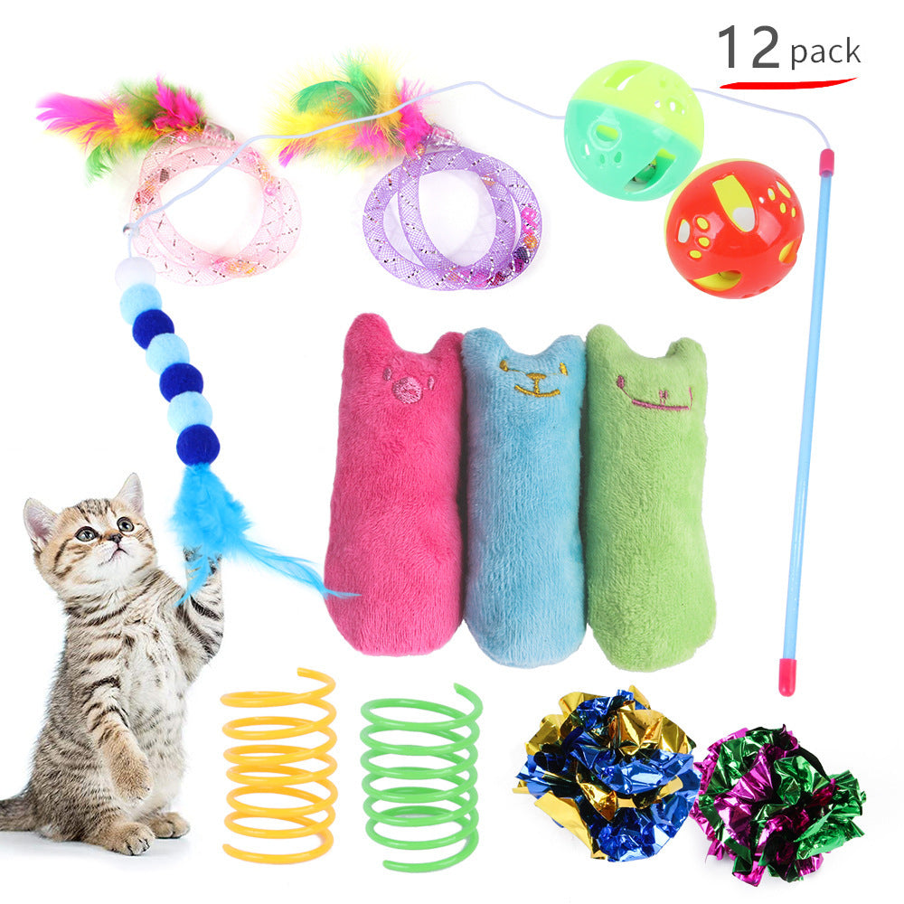 Interactive Cat Play Tunnel – Foldable Mouse and Fish Toy Set for Pets