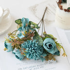Silk Tea Rose Buds – Artificial Floral Decor for Wedding Bouquets and Crafts