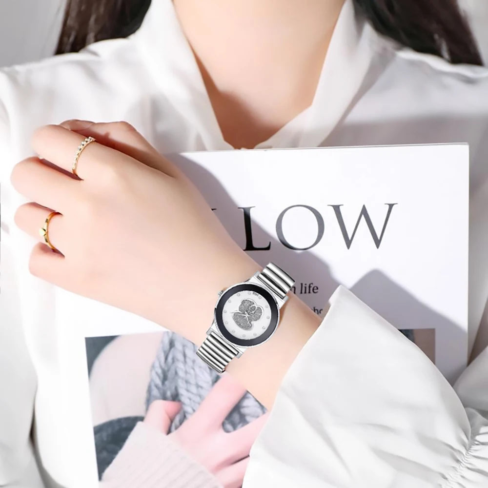 Bear Diamond Quartz Watch – Elegant Minimalist Wristwear for Women