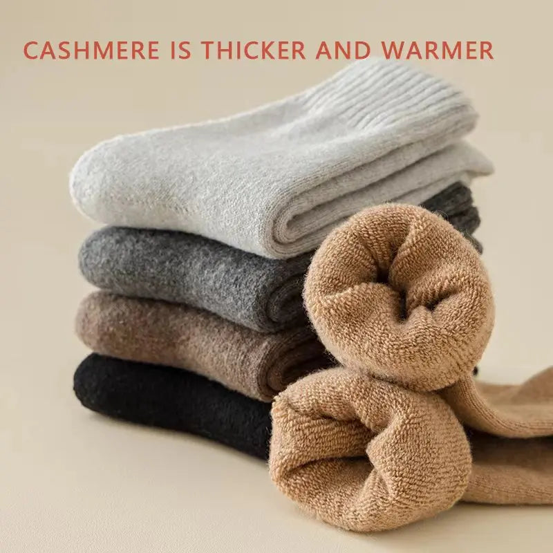 Merino Wool Blend Socks – Thermal Harajuku Style for Winter Cold