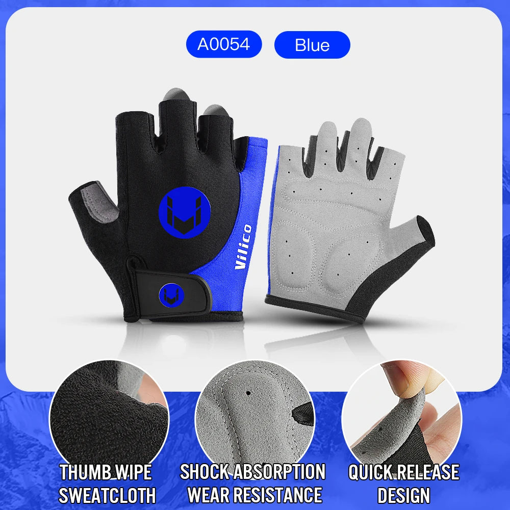 Anti-Slip Full Finger Cycling Gloves – Breathable MTB Gear for Men and Women