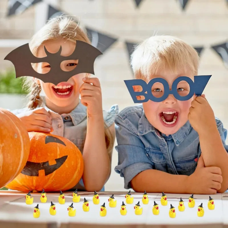 Mini Resin Witch Ducks – Tiny Figurines for Fairy Garden Dollhouse Decor