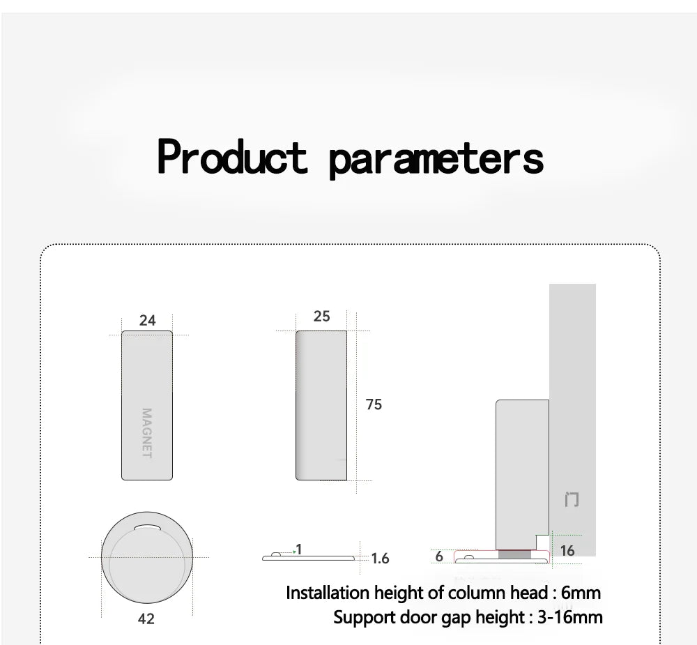 Magnetic Door Stopper – Heavy Duty Wall Protector for Home Furniture Hardware
