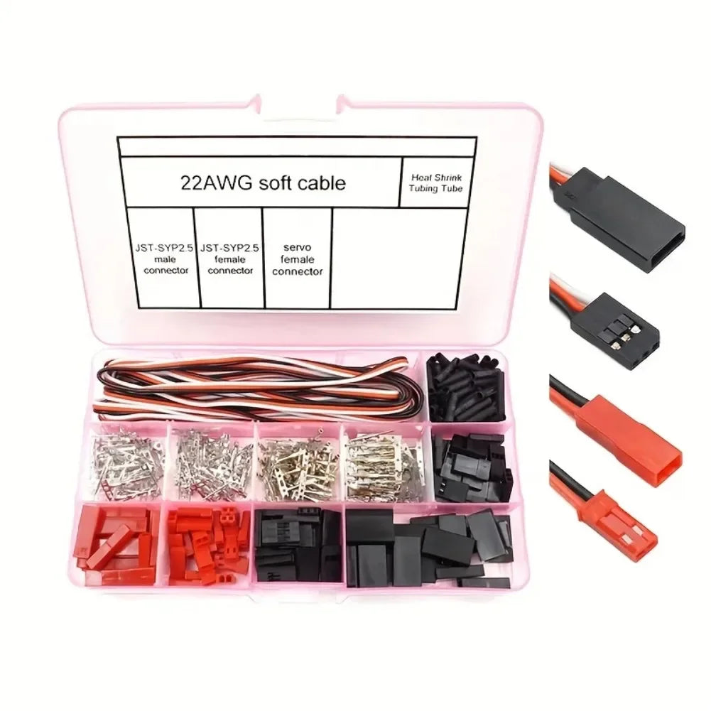 JST Connector Kit – Male and Female Jumper Plugs for RC Servo Electronics