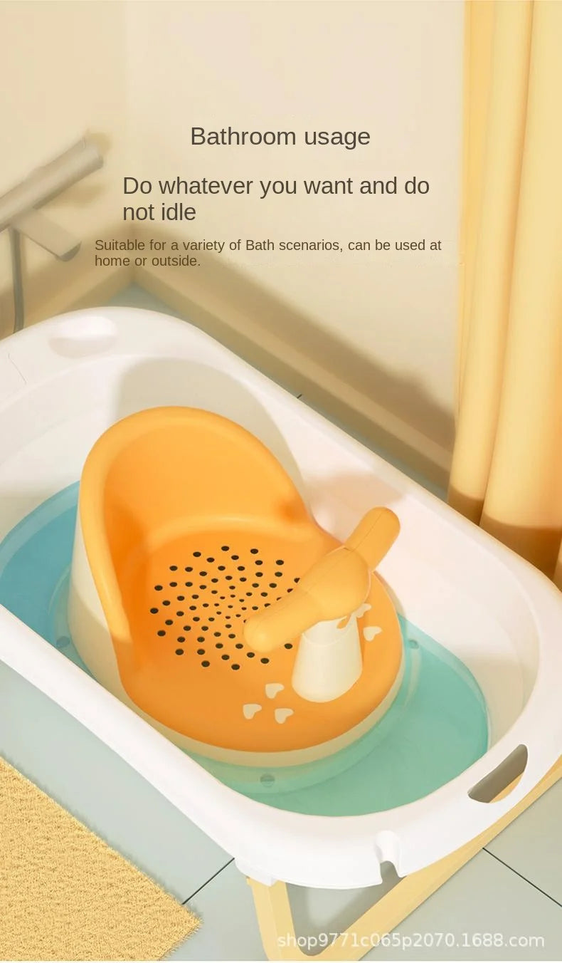 Portable Baby Shower Seat – Non-Slip Support Stand for Newborn Bathing