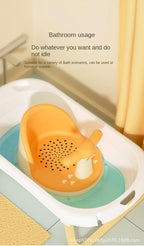 Portable Baby Shower Seat – Non-Slip Support Stand for Newborn Bathing