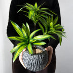 Artificial Palm Bamboo Branch – 36cm Tropical Potted Plant for Home Decor