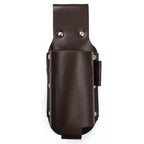 Vintage Leather Belt Bag – Adjustable Bottle Holster for Hiking and Camping