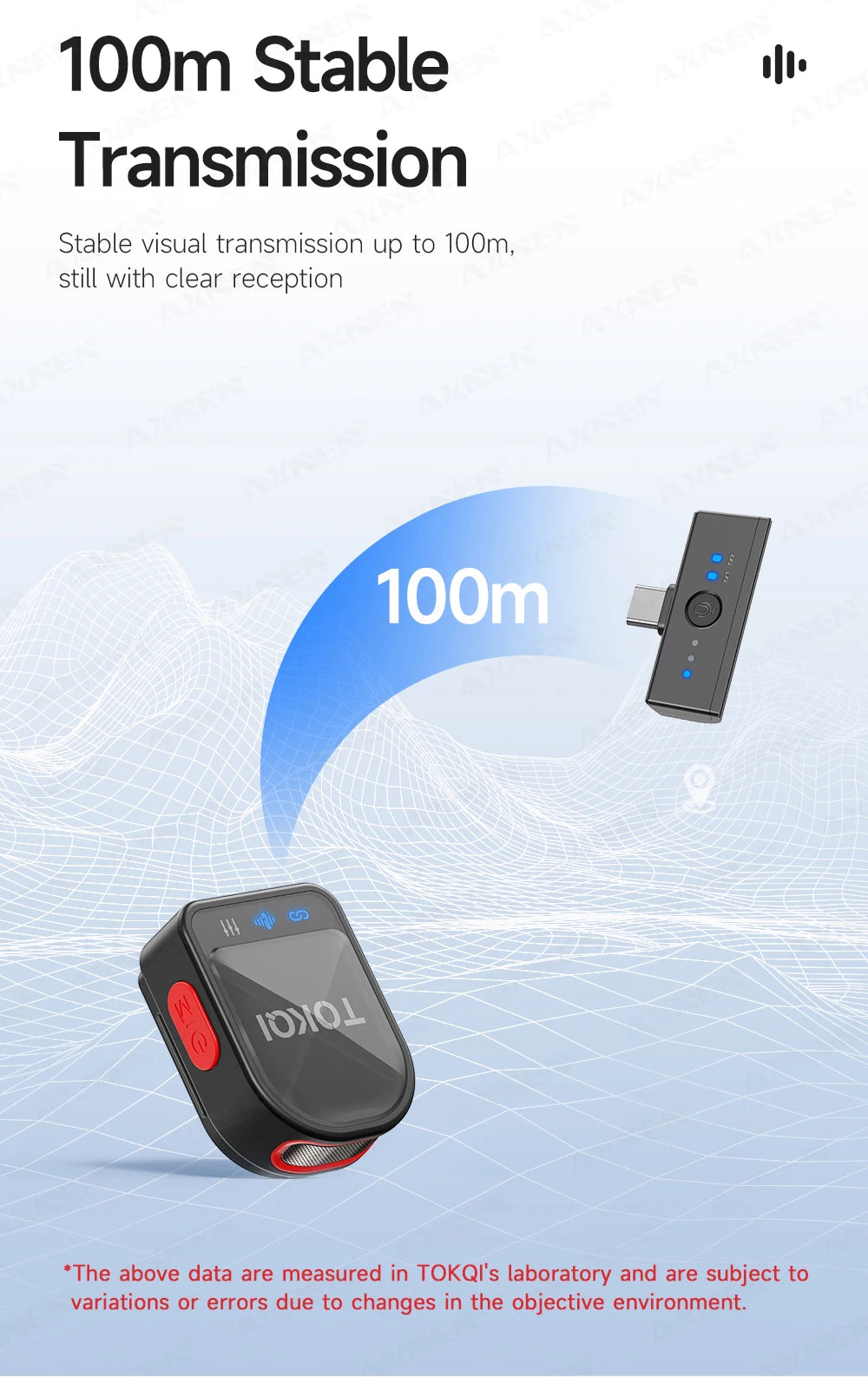 Wireless Lavalier Microphone – ENC Noise Cancelling for iPhone and Android
