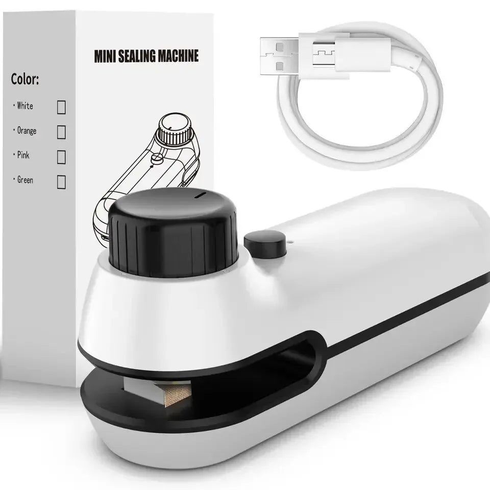 USB Rechargeable Mini Heat Sealer – Portable Handheld Plastic Bag Resealer