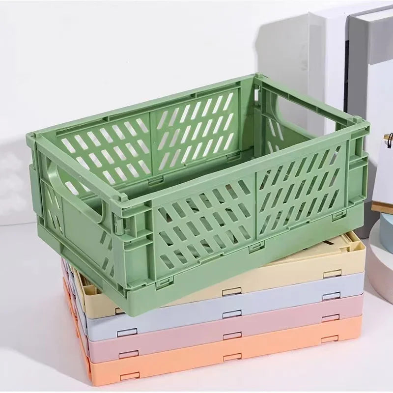 Foldable Storage Crate – Collapsible Organizer for Toys and Desk Supplies