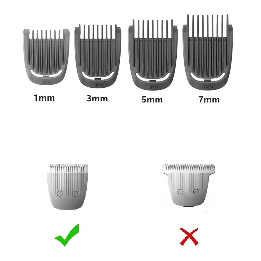 Replacement Hair Trimmer Guards – Adjustable Combs for Philips Norelco Grooming