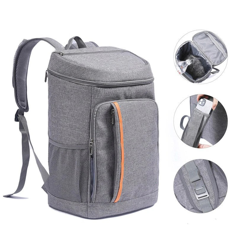 Insulated Cooler Backpack – Leakproof Soft Bag for Outdoor Picnic Travel