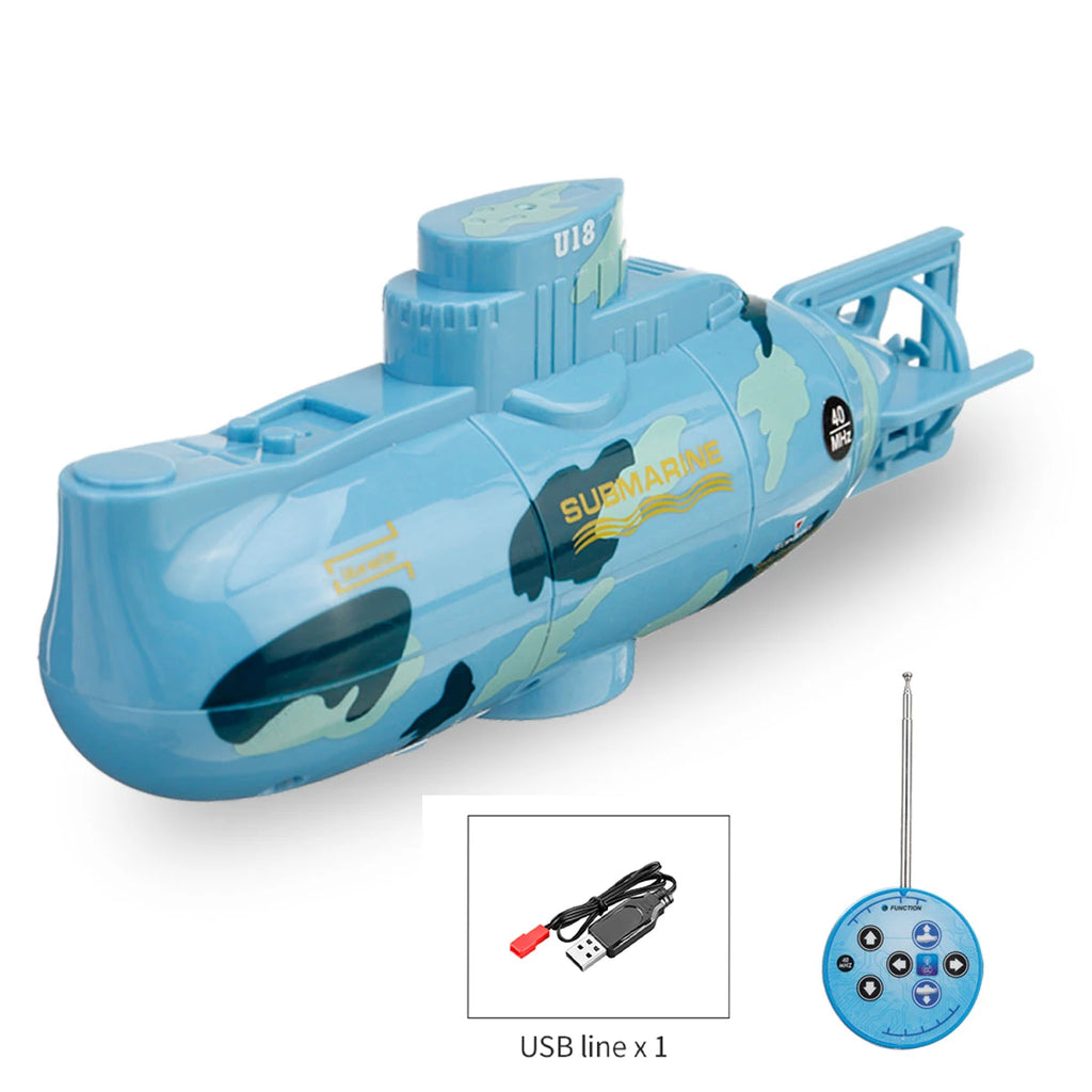 Mini RC Submarine – Waterproof Simulation Boat Toy for Kids Pool Play