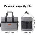 35L Collapsible Insulated Cooler Bag – Large Picnic Box for Outdoor Camping BBQ