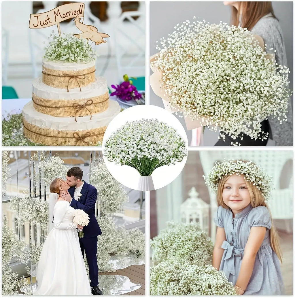 Artificial Baby's Breath Flowers – Floral Bouquet for Home Decor