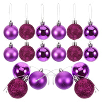 Purple Plastic Christmas Ornament Balls – Shiny Decor for Xmas Tree Holidays