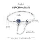 925 Sterling Silver Charm Bracelet – Adjustable Green Zircon for Birthday Gifts