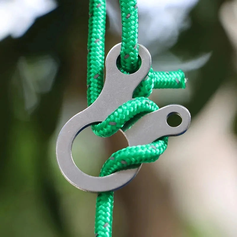 Aluminium Tent Rope Tensioner – 3-Hole Wind Cord Buckle for Camping Gear