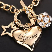 Pearl Charm Link Bracelet – Hollowout Star and Fire Ball for Women Jewelry