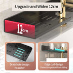 Aluminum Bathroom Wall Shelf – Punch-Free Storage for Kitchen and Toilet