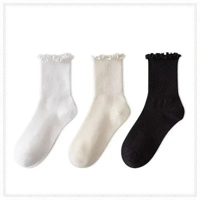 Ruffled Cotton Ankle Socks – Kawaii Lolita Accessories for Women