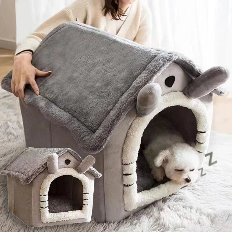 Foldable Pet House – Removable Washable Bed for Small to Large Dogs and Cats