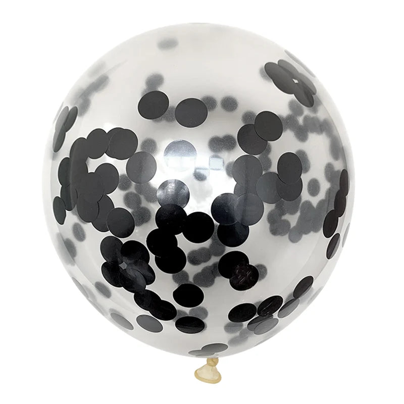 Gold Glitter Confetti Latex Balloons – 12 Inch Decor for Wedding Birthday Party
