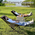 Portable Folding Camping Chair – Reclining Outdoor Seat with Leg Support