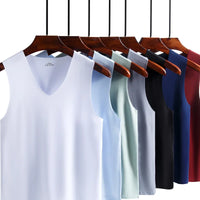 Ice Silk Tank Top – Breathable Slim Fit Undershirt for Gym and Sports