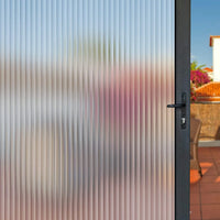 Reeded Glass Privacy Film – 3D Decorative Adhesive-Free Window Decal for Home
