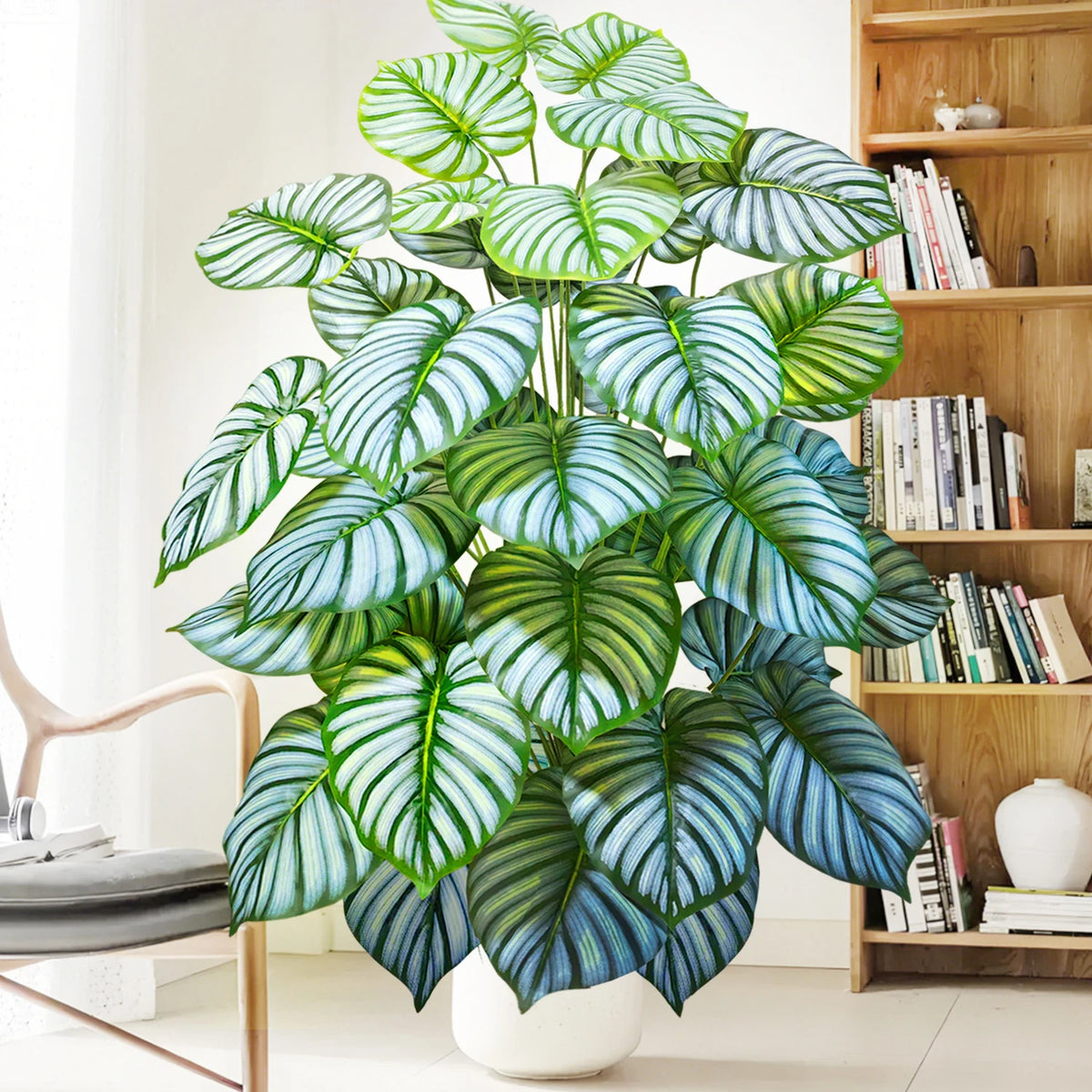 Artificial Tropical Leaf Plant – 60-103cm Potted Faux Greenery for Home Decor