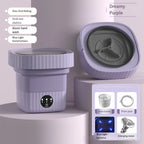 Portable Folding Washing Machine – Ultrasonic Mini Washer for Travel and Home