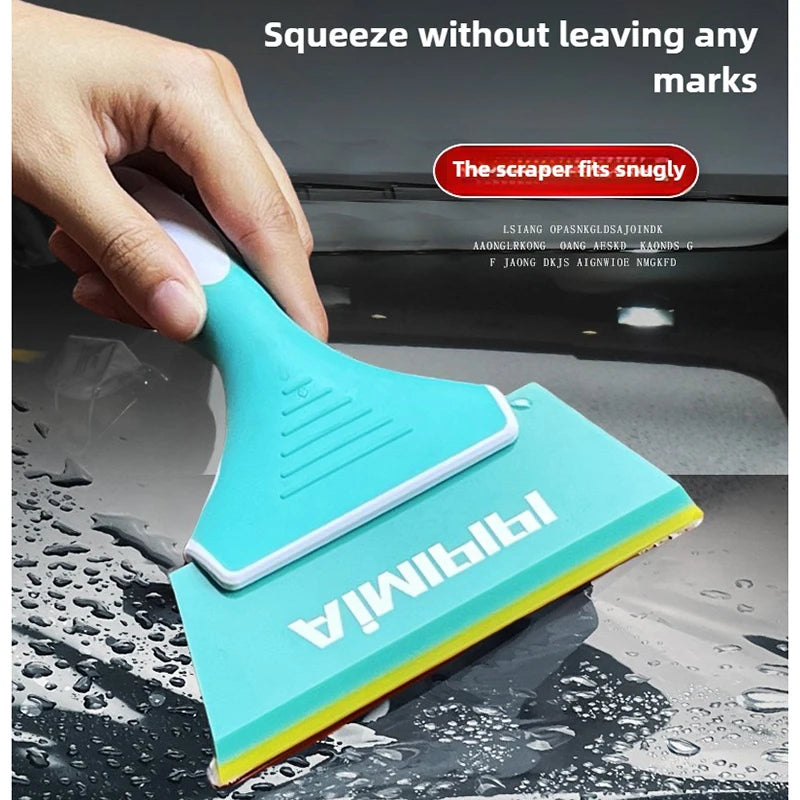 Double Layer Rubber Squeegee – Window Tint Scraper for Auto Detailing