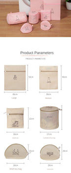 Embroidered Mesh Laundry Bag – Thickened Washable Organizer for Dirty Clothes