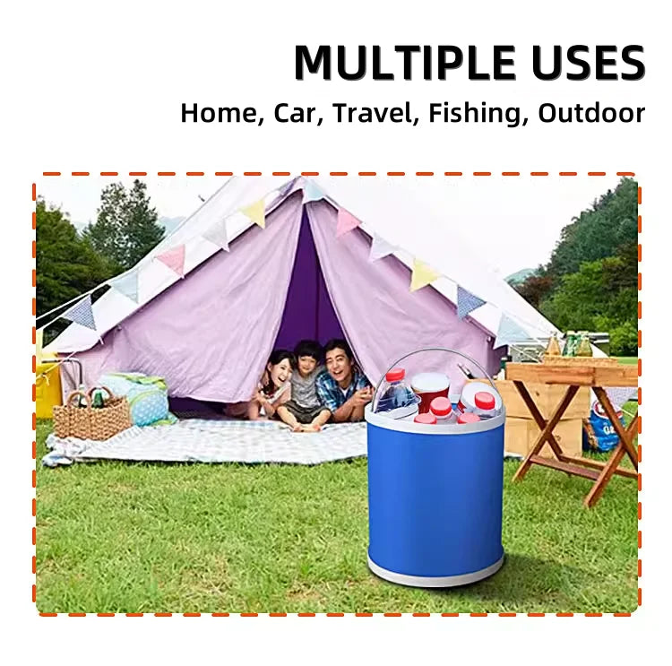 Collapsible Oxford Folding Bucket – Waterproof Portable Basin for Car Washing