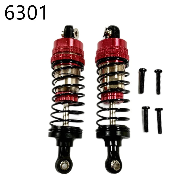 RC Car Spare Parts – Oil Shock Absorbers and Tires for 1/16 Scale Models