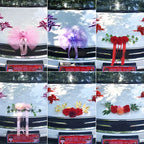 Silk Flower Wedding Car Decoration Kit – Floral Ribbons for Bridal Vehicles