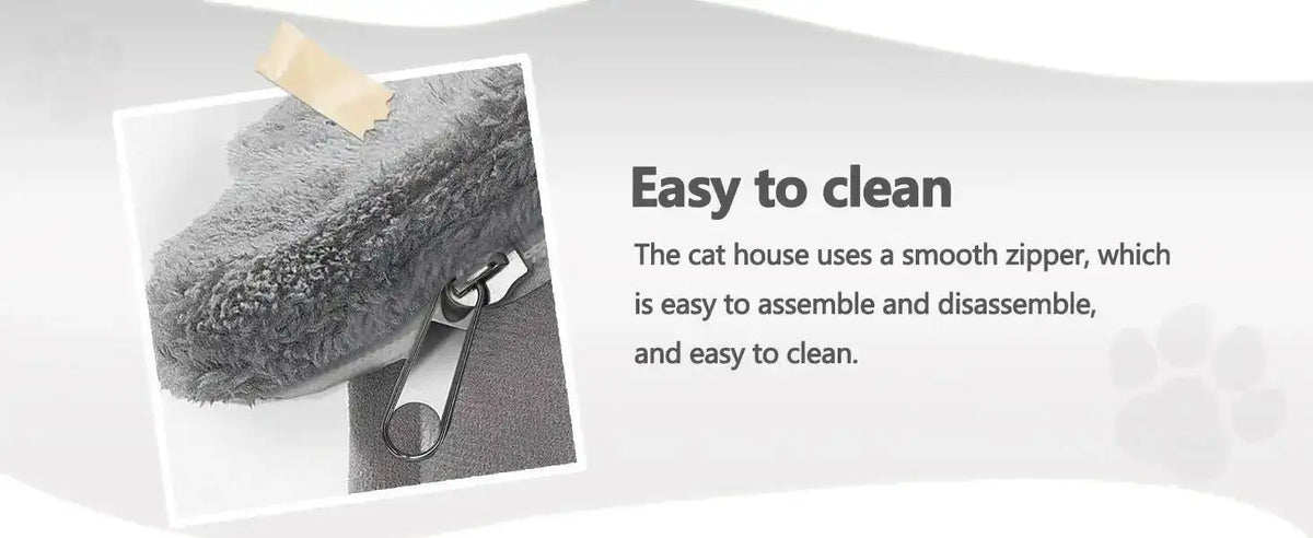 Soft Pet Bed House – Washable Enclosed Kennel for Indoor Dogs and Cats