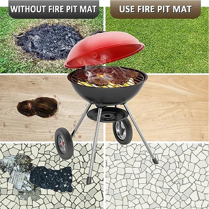 Fire Retardant Grill Mat – Heat Resistant Protection for Outdoor BBQ Camping