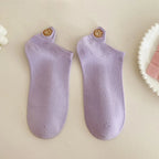 Embroidered Cotton Animal Socks – Breathable Casual Footwear for Women