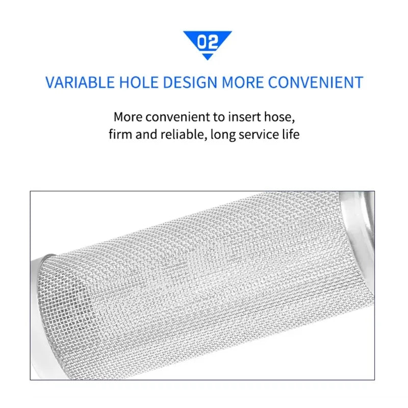 Stainless Steel Mesh Filter Guard – 12/16mm Inlet for Aquarium Tanks