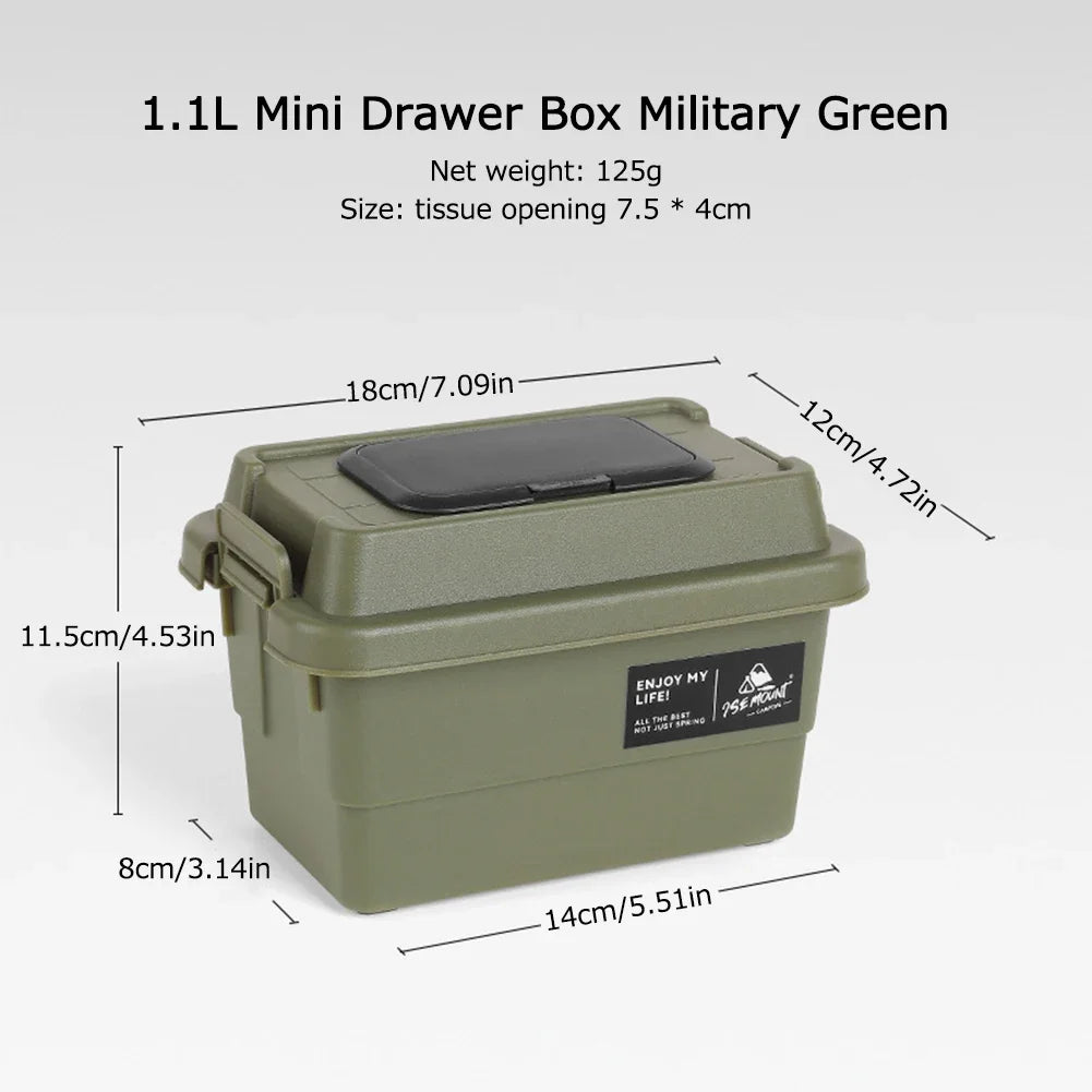 Portable Outdoor Napkin Storage Box – 1.1L Organizer for Camping and Picnic