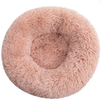 Plush Round Pet Bed – Soft Warm Nest for Large and Medium Dogs or Cats