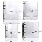 Transparent Loose Leaf Ring Binder – A4-A7 Planner for School and Office