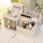 Transparent Desktop Organizer – Multi-Drawer Storage for Office Stationery