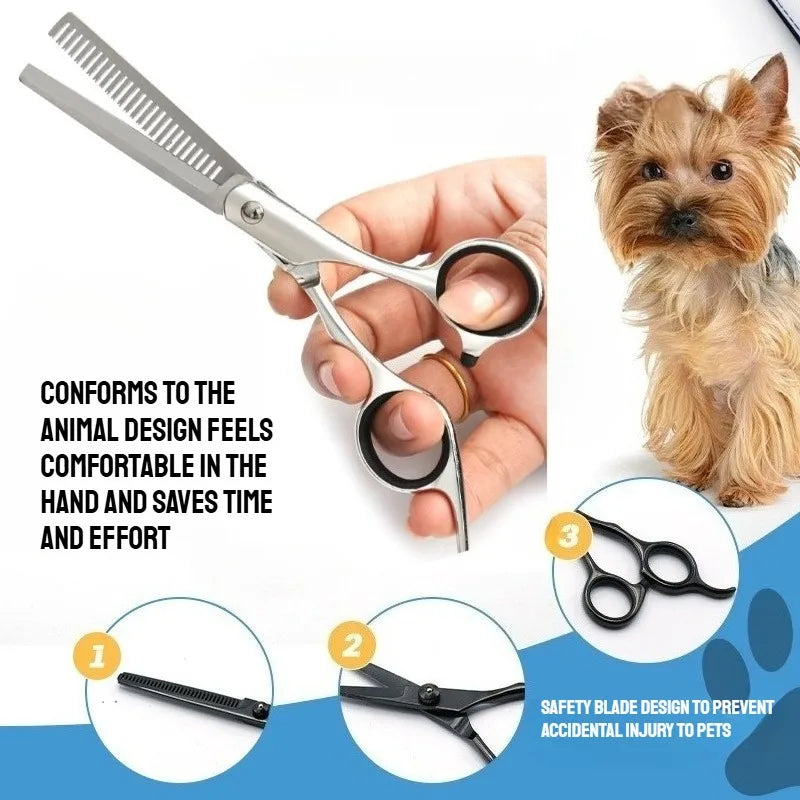 Professional Grooming Scissors – Stainless Steel for Pet Hair Trimming