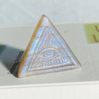Carved Moonstone Evil Eye Figurine – Blue Flash Crystal for Home Decor